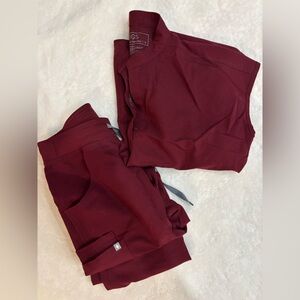 Figs Maroon Technical Collection Scrub Pants